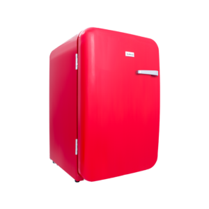 SnoMaster - 115L Solid Door Under-Counter Retro Beverage Cooler - Red