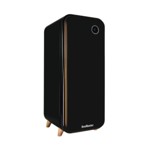 SnoMaster - 14 Bottle Solid Door Single Zone Retro Wine Cooler - Black