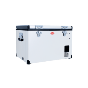 SnoMaster - 65L Low Profile Single Compartment Portable Fridge/Freezer AC/DC - Stainless Steel